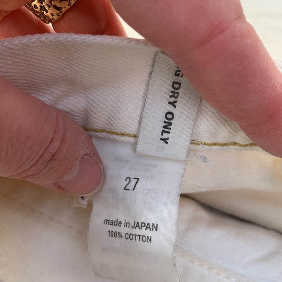 White Distressed Chimala Ankle Jeans 27 - Picture 2 of 4